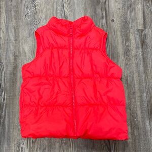 Kids Neon Pink Puffer Vest 6-7